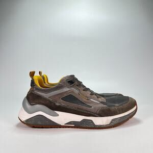 Flexi 408801 Brown Yellow Casual Leather Shoes Comfort Slip-On Mens Size 11